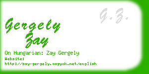 gergely zay business card